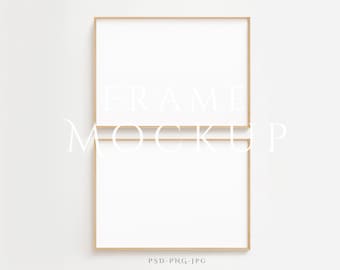 Landscape Frame Mockup A4 | Horizontal Frame Mockup | Wall Frame Mockup Set | Landscape Frame Set | Lightwood Mockup Frame, Minimalist Frame