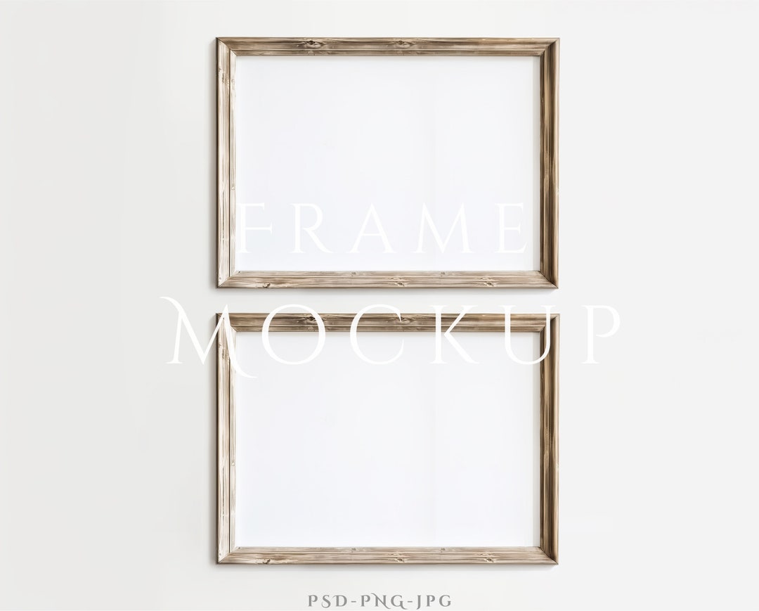 Landscape Frame Mockup A4 | Rustic Frame Mockup | Antique Frame Mock up ...