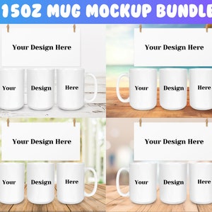 15oz Mug Full Wrap Mockup | Canva 15oz Mug Mockup | PNG PSD Mug Mockup | 3 Mug Mockup | Mug Sublimation Wrap Mockup | Mug Mockup PNG Overlay