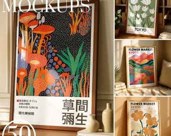 50 Bilderrahmen Mockup Bundle, PSD Rahmen Mockups, Photoshop Rahmen Mockups, Wand Kunst Mockups, Galerie Wandkunst Mockups, DIN A Rahmen Mockup Bundle