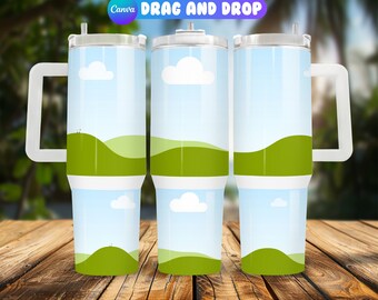 40Oz Tumbler Mock up Drag and Drop, Canva Tumbler Mockup, 40oz Quencher Mockup, Tumbler Template, Full Wrap Mockup, Tumbler Mockup