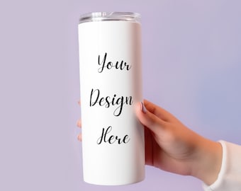 20 Oz Skinny Tumbler Mockup | Tumbler PSD Mockup  | Skinny Tumbler Mockup | Transparent Mockup | Smart Object PSD | Tumbler Mockup Hand