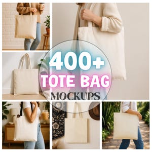 Tote Bag Mockup Bundle 400+, Canvas Tote Bag Mockup, Canvas Tote Bag Mockup JPG, Printify Tote Bag Mockup, Natural Tote Mockup, AOP Tote Bag
