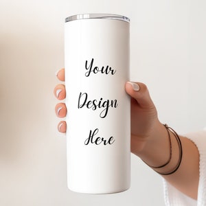 20 Oz Tumbler Mockup | Tumbler PSD Mockup  | Skinny Tumbler Mockup | Person Holding Mockup | Smart Object PSD | Tumbler Hand Mockup