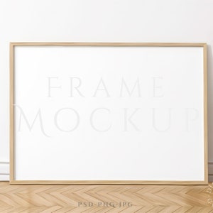 Rahmen Mockup A4 | Horizontales Rahmen Mockup | Wandrahmen Mockup | Druckrahmen Mockup | Mockup Rahmen aus Holz | Minimalist Rahmen Mockup | PSD PNG