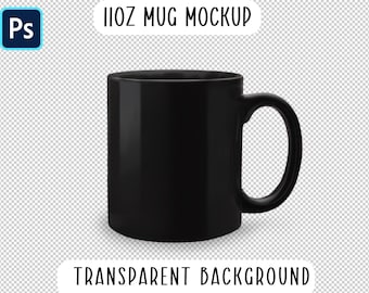 340 g svart muggmodell | Svart muggmodell | PSD-muggmodell | Lägg till din egen bakgrund | Sublimeringsmuggmodell | PSD-muggmodell