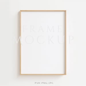 Frame Mockup A4 | Wall Art Mockup | Wood Frame Mockup | Minimalist Frame Mockup | Wall Frame Mockup | Minimalist Mockup Single | Mockup ISO