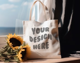 Tote Bag Mockup, Natural Canvas Tote Bag Mockup, White Tote Bag Mockup, Natural Tote Mockup, Canva Tote Bag Mockup, JPG Shopping Bag Mockup