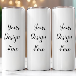20 Oz Skinny Tumbler Mockup | Canva Tumbler Mockup | Skinny Tumbler Mockup | Full Wrap Mockup | Smart Object PSD Mockup | PNG Canva Mockup