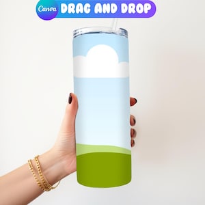 Canva 20oz Tumbler Mockup, Hand Holding Tumbler Mockup, Canva Tumbler Template, Single Tumbler Canva Mockup, Canva Mockup Template