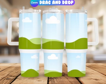 40Oz Tumbler Mockup Drag and Drop, Canva Tumbler Mockup, 40oz Quencher Mockup, Tumbler Template, Full Wrap Mock up, Tumbler Mock up