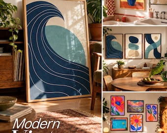 75 Modern Vintage Frame Mockup Bundle: PSD Smart Objects, Canva Drag and Drop, Moqivo Bulk Upload (Digital Download)