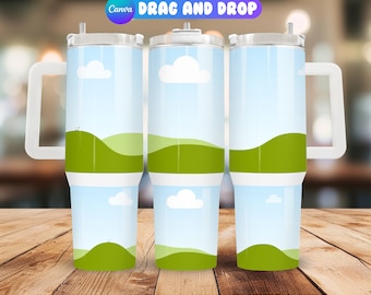 40Oz Tumbler Mockup Drag and Drop, Canva Tumbler Mockup, 40oz Quencher Mockup, Tumbler Template, Full Wrap Mockup, Tumbler Mock up