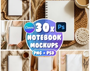 Spiralblock Mockup, Canva Spiralblock Mockup, PSD PNG Spiralblock Mockup, ziehen und ablegen Mockup, bedrucken Spiralblock