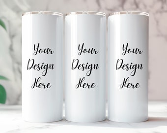 20 Oz Skinny Tumbler Mockup | Canva Tumbler Mockup | Skinny Tumbler Mockup | Full Wrap Mockup | PSD Smart Object Mockup | PNG Mockup Canva