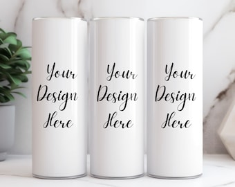 20 Oz Skinny Tumbler Mockup | Canva Tumbler Mockup Png | Skinny Tumbler Mockup | Tumbler Template | Full Wrap Mockup, Tumbler Mockup PSD PNG