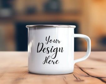 Enamel Mug Mockup | Enamel Camping Mug | Camping Mug Mockup | Coffee Mug Mockup | Coffee Cup Mockup | Lifestyle Mockup | Enamel Mug JPG PSD