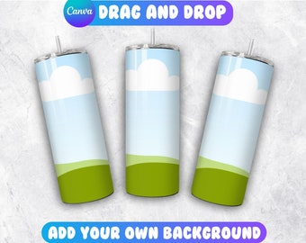 Canva Drag and Drop 20oz Tumbler Mockup, Canva Tumbler Template, Tumbler Mockup Canva, Tumbler Sublimation Mockup, 20oz Tumbler Mockup