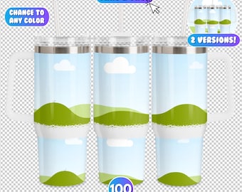 40oz Tumbler Canva Mockup, Distressed 40oz Tumbler Mockup, Drag and Drop Mockup, 40oz Stanley Mockup, 100 Backgrounds Included, Canva 40oz