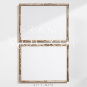 Querformat Rahmen Mockup 3:4 | Holzrahmen Mockup | Antiker Rahmen Mockup | Horizontaler Rahmen | Vintage Wand Kunst Mockup | Holzrahmen Mockup