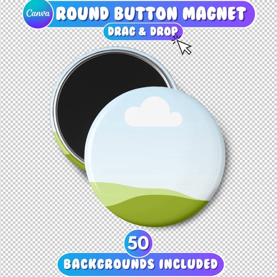 Round Magnet Button Mockup, Round Button Mockup, Canva Magnet Button Mockup, Custom Round Button Mockup, Magnet Button Sublimation