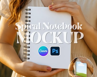 Spiralblock Mockup, PSD PNG Spiralblock Mockup, Canva Spiralblock Mockup, ziehen und ablegen