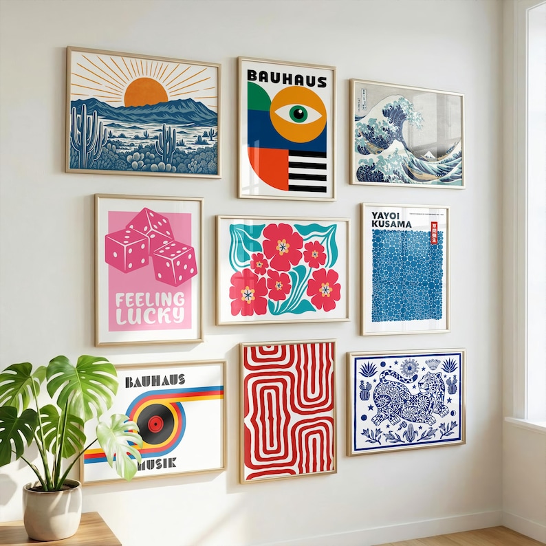 80x Gallery Frame Mockup Bundle: PSD Smart Objects, Canva Drag and Drop (Digital Download) image 8