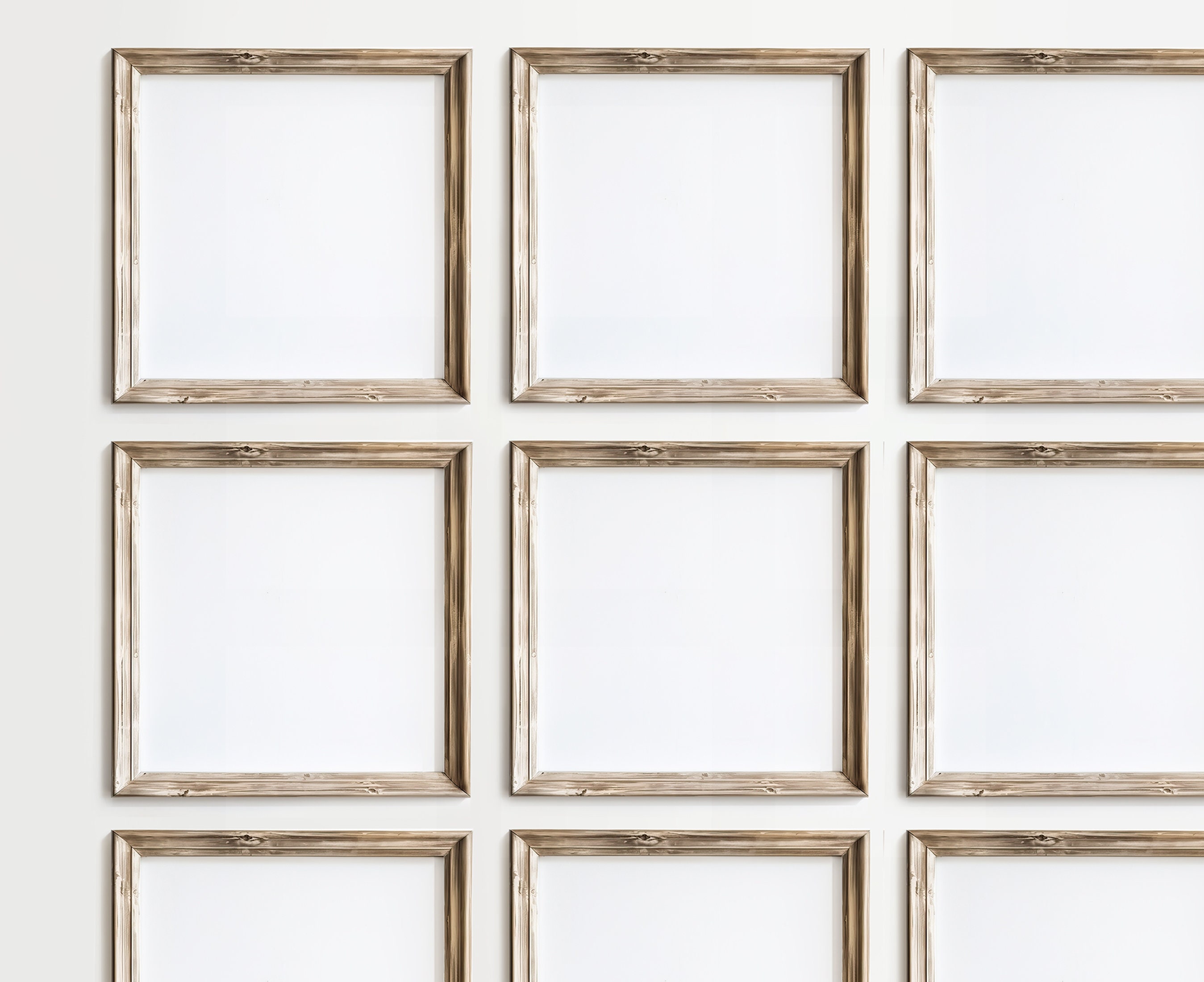 9 Frame Mockup 1:1 | Square Frame Mockup | Rustic Frame Mockup ...