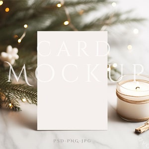 Mockup di carta 5x7, Mock up di biglietto d'auguri, Oggetto intelligente PSD + JPG e PNG, Mock up di carta Boho minimalista, Mockup di carta minimale, Partecipazione di nozze