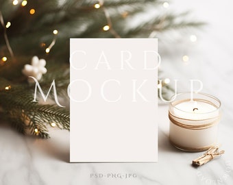 Card Mockup 5x7, Greeting Card Mock up, PSD Smart Object + JPG & PNG, Minimalist Boho Card Mock up, Minimal Card Mockup, Wedding Card