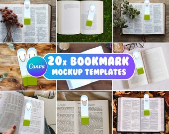 Canva Bookmark Template Mockup, Canva Drag and Drop, Bookmark Mockup Canva, Bookmark Mockup, Coaster Mockup, 20 Backgrounds, Canva Template