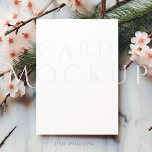 Karte Mockup 5x7, Grußkarte Mockup, PSD Smart Objekt + JPG & PNG, Minimalist Boho Card Mockup, Minimal Card Mockup, Hochzeitskarte