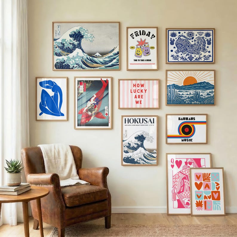 80x Gallery Frame Mockup Bundle: PSD Smart Objects, Canva Drag and Drop (Digital Download) image 13