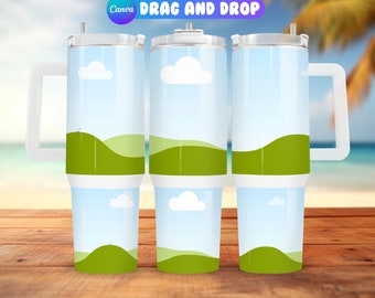 40Oz Tumbler Mockup Drag and Drop, Canva Tumbler Mockup, 40oz Quencher Mock up, Tumbler Template, Full Wrap Mockup, Tumbler Mockup