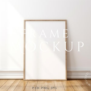 Frame Mockup A4 | Wall Frame Mockup | Wall Art Mockup | Print Frame Mockup | Wood Mockup Frame | Minimalist Mockup | Single Frame Mockup