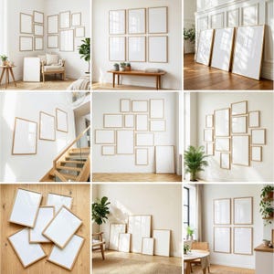 80x Gallery Frame Mockup Bundle: PSD Smart Objects, Canva Drag and Drop (Digital Download) image 2