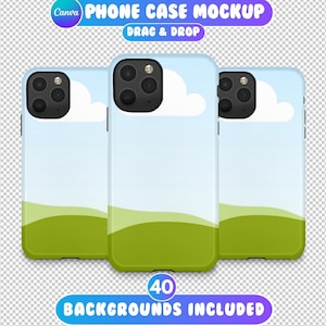 Mockup di custodie per telefoni, Mockup di custodie per telefoni resistenti Printify, Mockup di custodie per telefoni Canva, Mockup di custodie per iPhone, Mockup di custodie, 40 sfondi inclusi