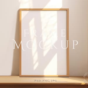Frame Mockup A4 | Wall Art Mockup | Wood Frame Mockup | Print Frame Mockup | Wall Frame Mockup | Minimalist Mockup Single | Frame Mockup