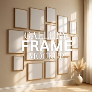 Galerierahmen Mockup, PSD Rahmen Mockup, Photoshop Rahmen Mockup, Wandrahmen Mockup, 16 Rahmen Mockup, Mehrere Rahmen Mockup, Minimalistischer Rahmen