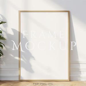 Frame Mockup A4 | Wall Art Mockup | Wall Frame Mockup | Art Print Frame Mockup | Wood Mockup Frame | Minimalist Mockup Single | Frame Mockup