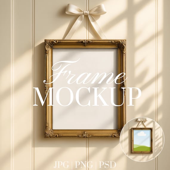 Vintage Frame Mockup, PSD Frame Mockup, 8 x 10" Frame Mockup, Minimalisic Frame Mockup, Rustic Frame Mockup, Farmhouse Frame Mockup
