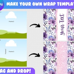 Tumbler Design Canva Template | Drag And Drop Canva 20oz Tumbler Template | Make Your Own Wrap Template | 20oz Tumbler Design Template |