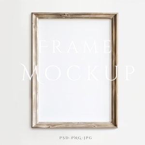 Frame Mockup A4 | Rustic Frame Mockup | Antique Wall Art Mockup | Vintage Frame Mockup | Wood Mockup Frame | ISO Frame Mockup | PSD PNG