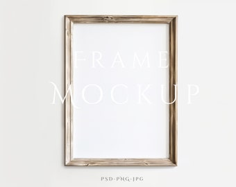 Frame Mockup A4 | Rustic Frame Mockup | Antique Wall Art Mockup | Vintage Frame Mockup | Wood Mockup Frame | ISO Frame Mockup | PSD PNG