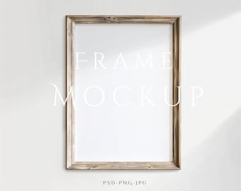 Frame Mockup A4 | Rustic Frame Mockup | Antique Wall Art Mockup | Wood Mockup Frame | Vintage Frame Mockup | ISO Frame Mockup | PSD PNG