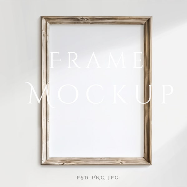 Frame Mockup A4 | Rustic Frame Mockup | Antique Wall Art Mockup | Wood Mockup Frame | Vintage Frame Mockup | ISO Frame Mockup | PSD PNG