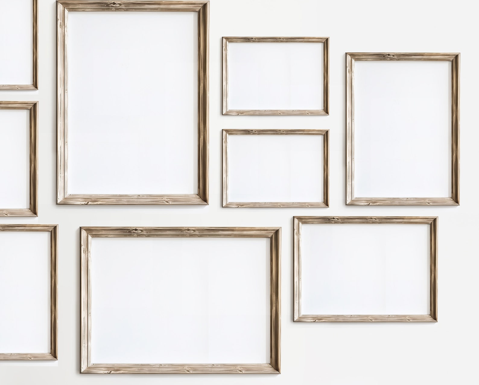 9 Frame Mockup A4 | Rustic Frame Mockup | Antique Wall Art Mockup ...