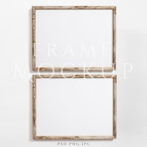 Querformat Rahmen Mockup 3:4 | Holzrahmen Mockup | Antiker Rahmen Mock up | Horizontaler Rahmen | Vintage Wand Kunst Mockup | Holzrahmen Mockup
