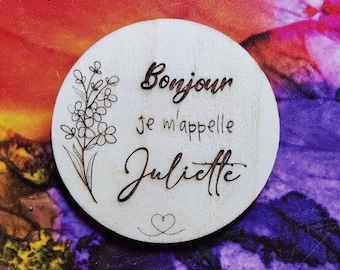 Wooden Round Welcome Baby
