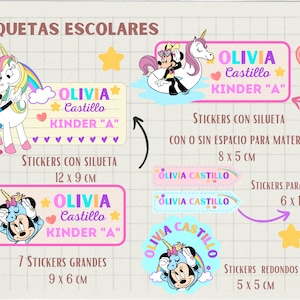 Diseño Personalizado , etiquetas escolares